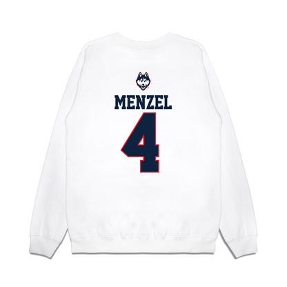 UConn - NCAA Baseball : Evan Menzel - USA Raglan Premium Crewneck Sweatshirt-1