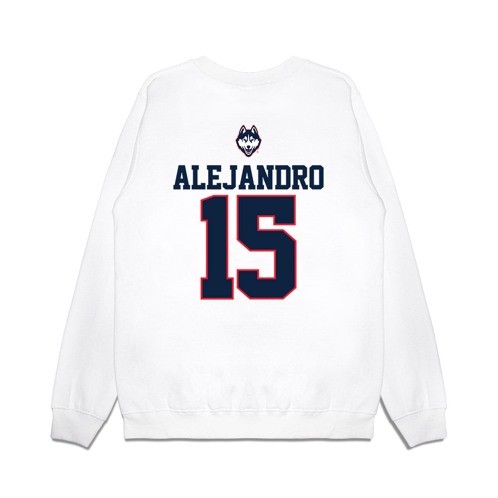 UConn - NCAA Baseball : Hector Alejandro - USA Raglan Premium Crewneck Sweatshirt-1
