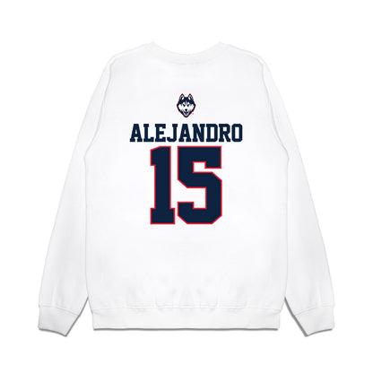 UConn - NCAA Baseball : Hector Alejandro - USA Raglan Premium Crewneck Sweatshirt-1