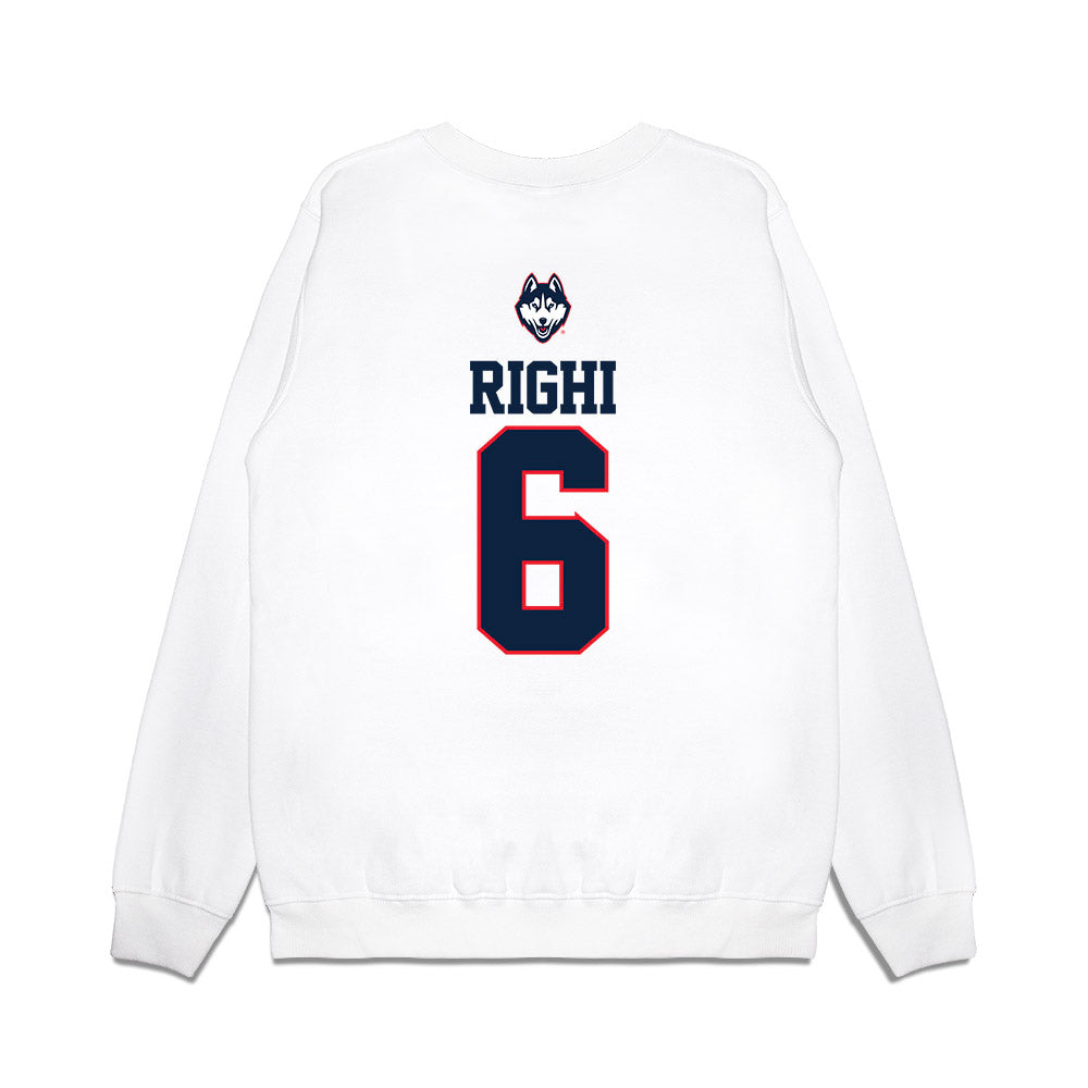 UConn - NCAA Baseball : Camden Righi - USA Raglan Premium Crewneck Sweatshirt-1