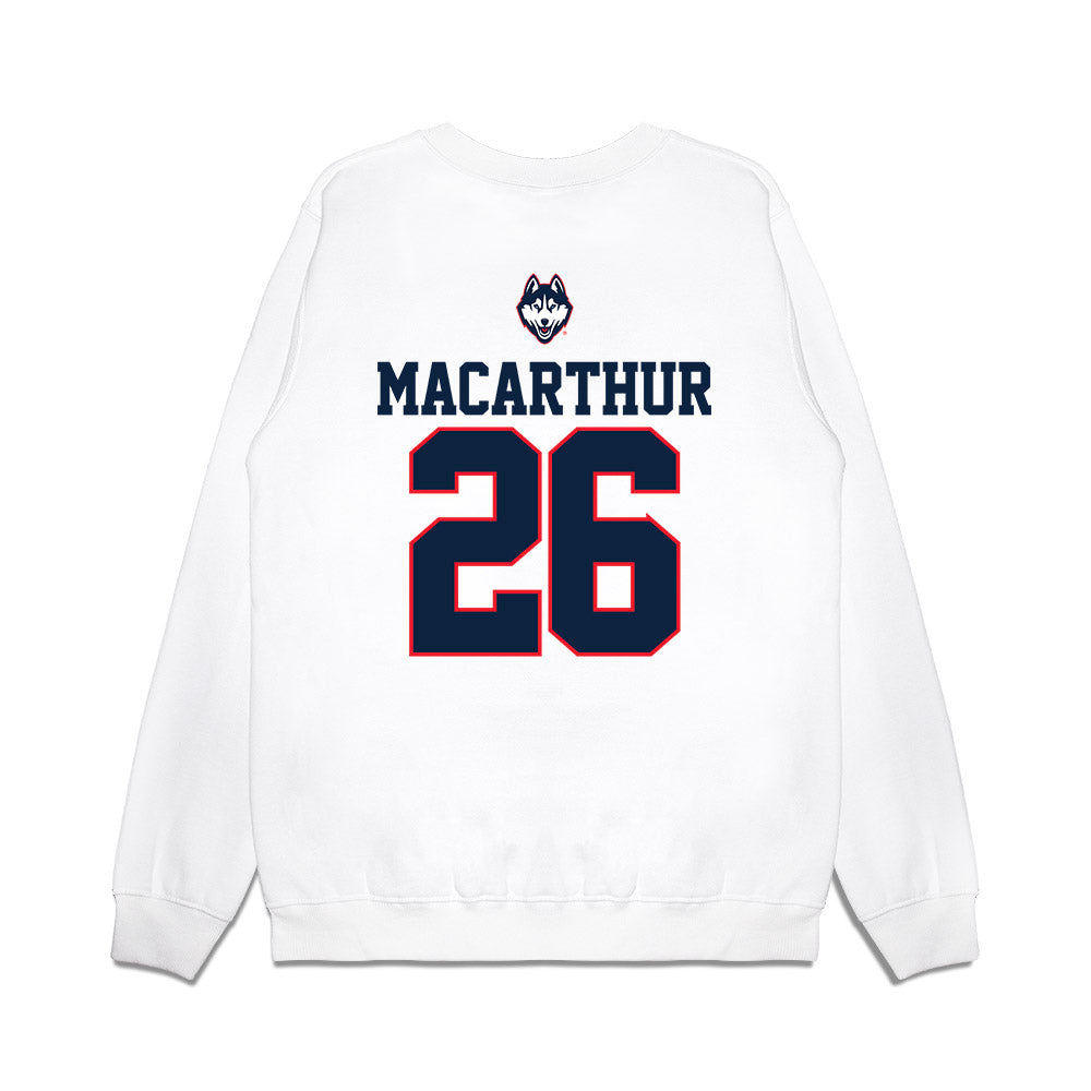 UConn - NCAA Baseball : Grant MacArthur - USA Raglan Premium Crewneck Sweatshirt-1