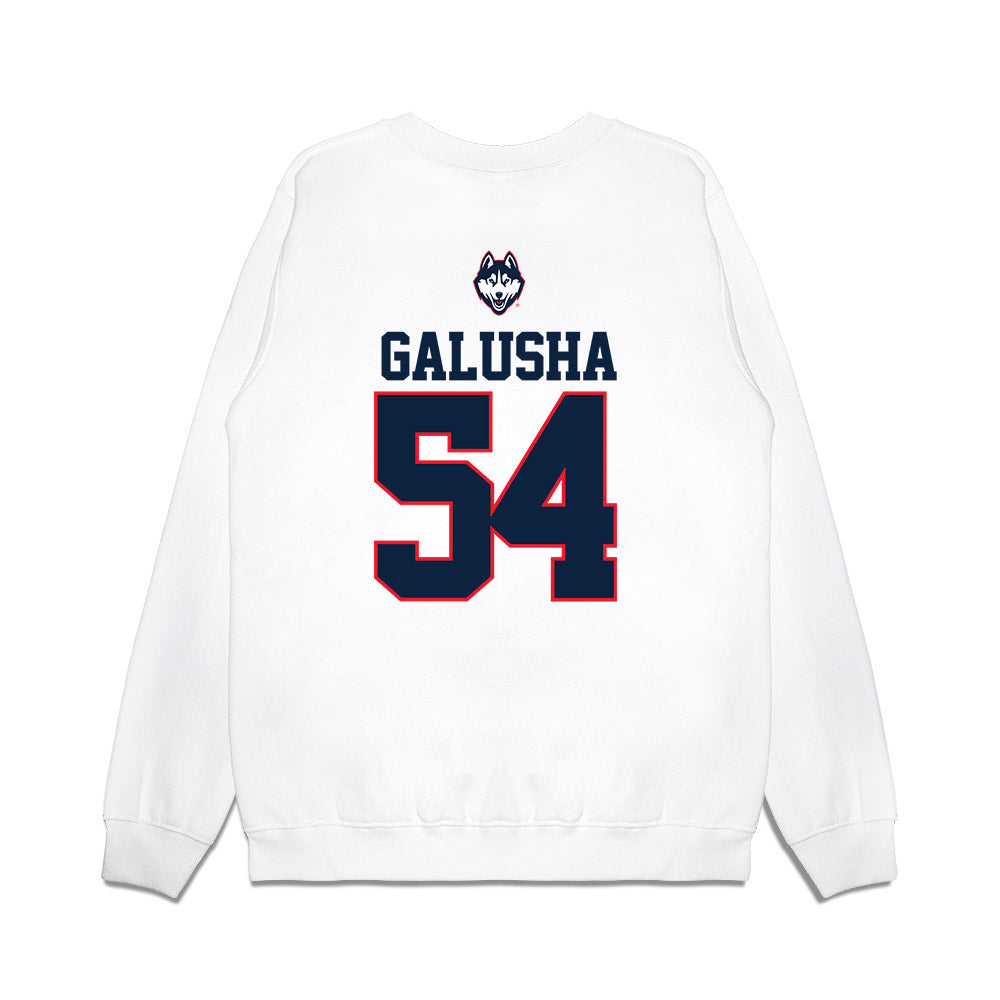 UConn - NCAA Baseball : Thomas Galusha - USA Raglan Premium Crewneck Sweatshirt-1