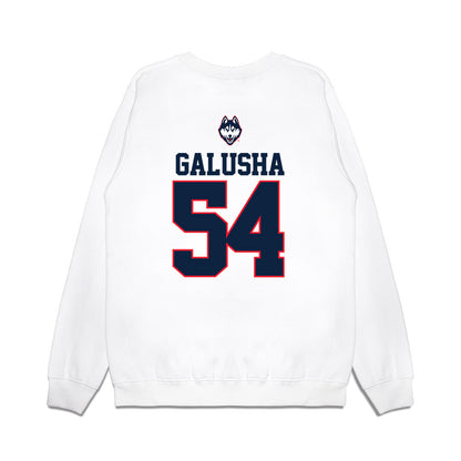 UConn - NCAA Baseball : Thomas Galusha - USA Raglan Premium Crewneck Sweatshirt-1
