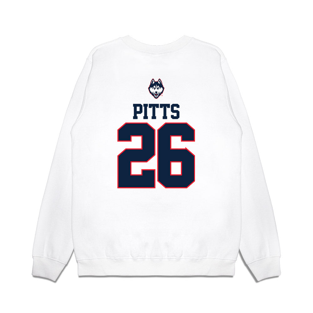 UConn - NCAA Baseball : Joe Pitts - USA Raglan Premium Crewneck Sweatshirt-1