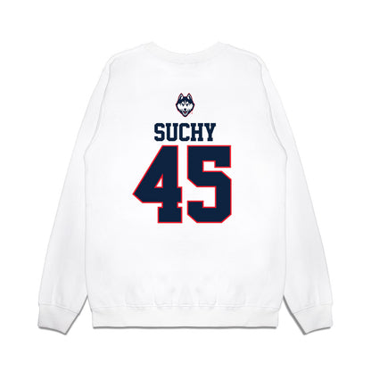UConn - NCAA Baseball : Cayden Suchy - USA Raglan Premium Crewneck Sweatshirt-1