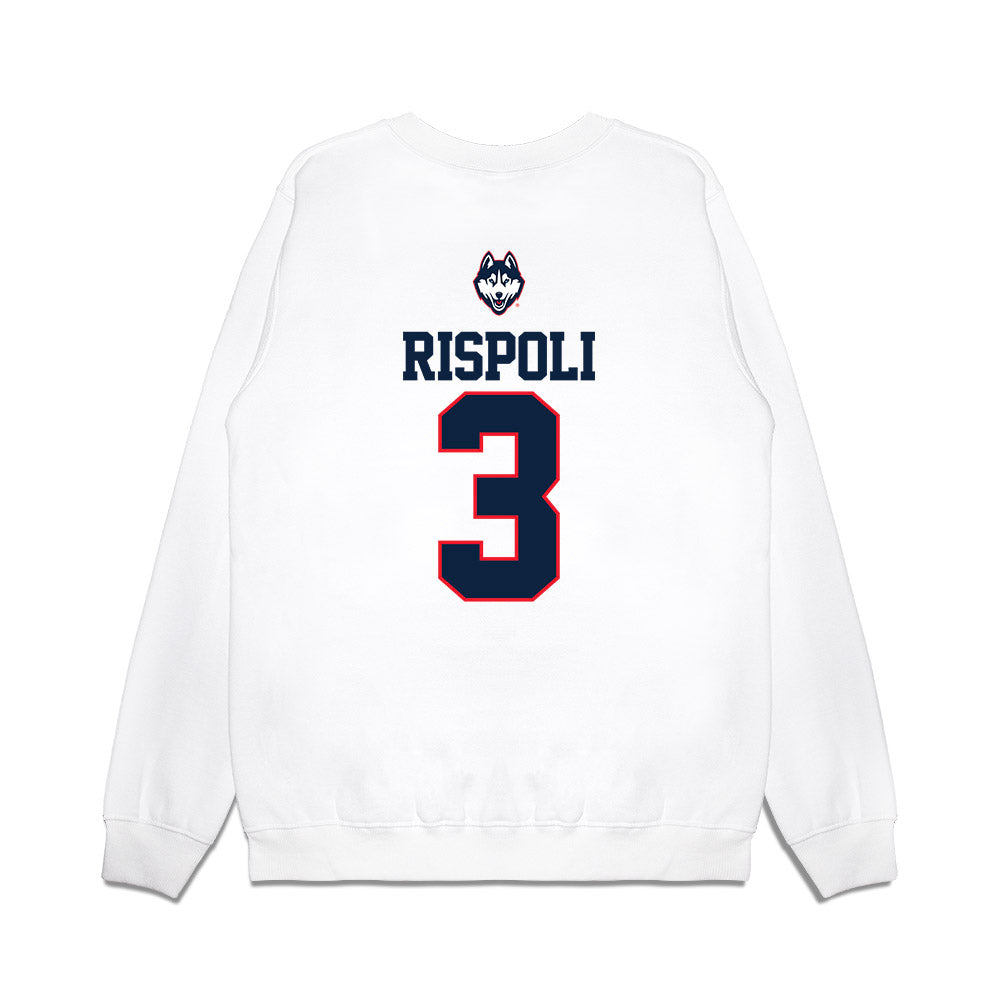 UConn - NCAA Baseball : Robert Rispoli - USA Raglan Premium Crewneck Sweatshirt-1
