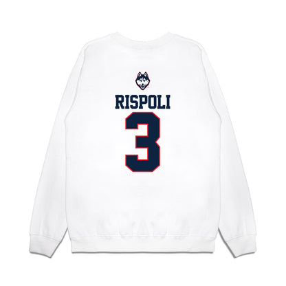 UConn - NCAA Baseball : Robert Rispoli - USA Raglan Premium Crewneck Sweatshirt-1