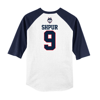 UConn - NCAA Baseball : Caleb Shpur - USA Raglan Raglan Shirt-1