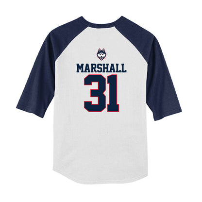 UConn - NCAA Baseball : Jackson Marshall - USA Raglan Youth Raglan T-Shirt-1