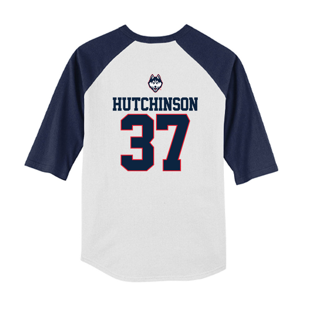 UConn - NCAA Baseball : Sam Hutchinson - USA Raglan Youth Raglan T-Shirt-1