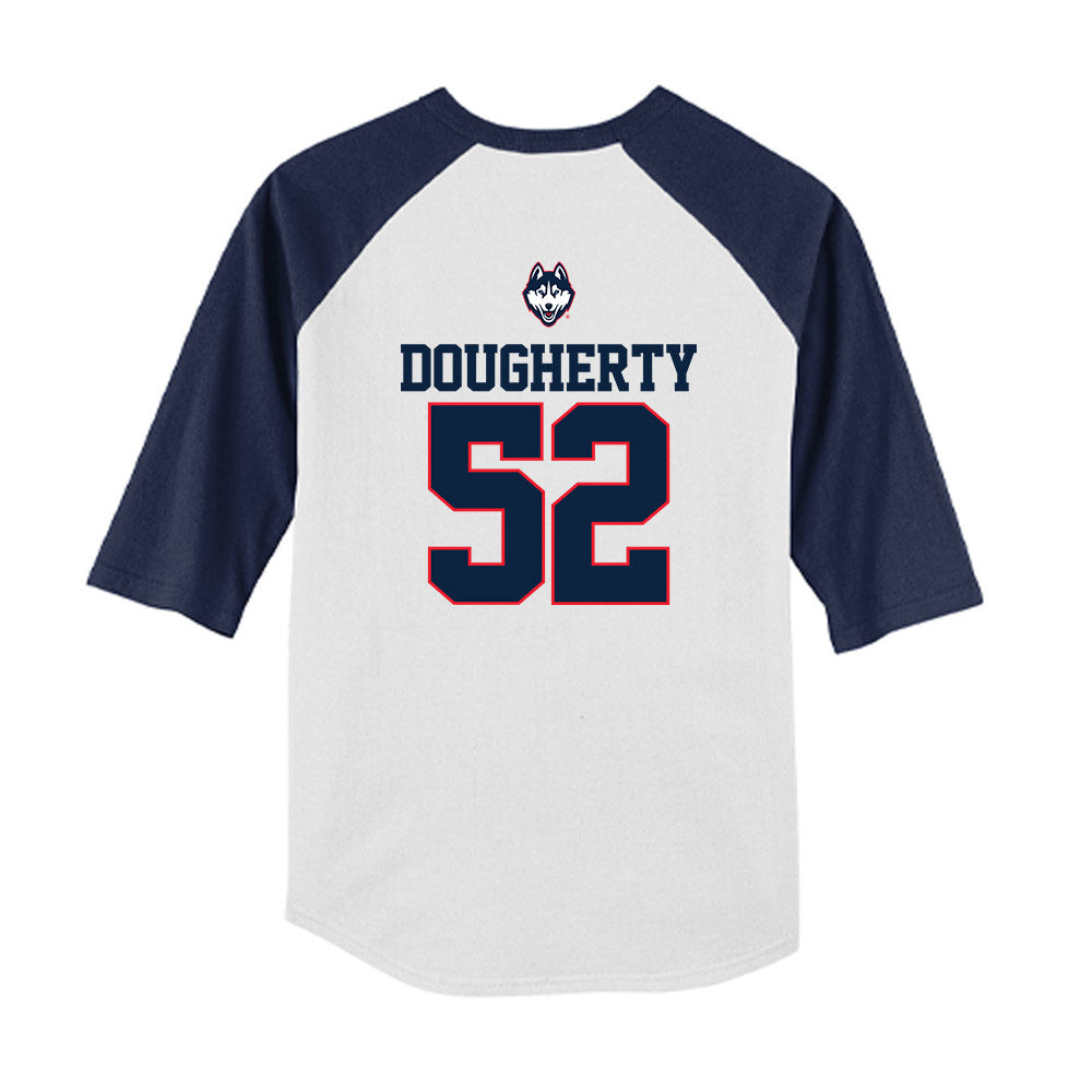 UConn - NCAA Baseball : Aidan Dougherty - USA Raglan Youth Raglan T-Shirt-1