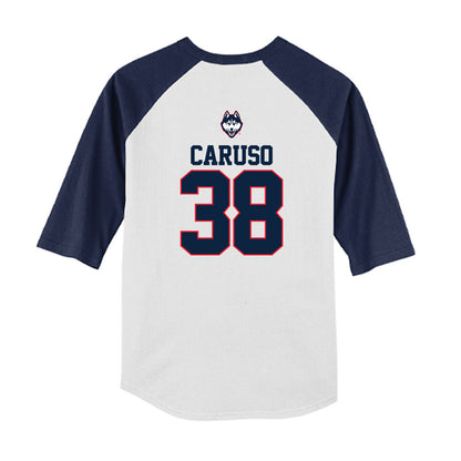 UConn - NCAA Baseball : JT Caruso - USA Raglan Youth Raglan T-Shirt-1