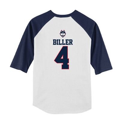 UConn - NCAA Baseball : Sam Biller - USA Raglan Youth Raglan T-Shirt-1
