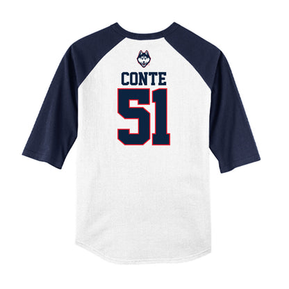 UConn - NCAA Baseball : Giovanni Conte - USA Raglan Raglan Shirt-1