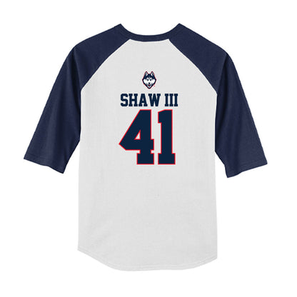 UConn - NCAA Baseball : Gregory Shaw III - USA Raglan Youth Raglan T-Shirt-1