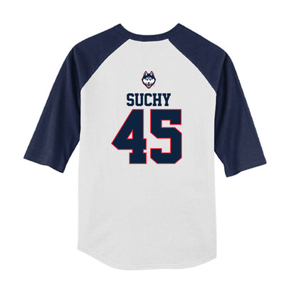UConn - NCAA Baseball : Cayden Suchy - USA Raglan Youth Raglan T-Shirt-1