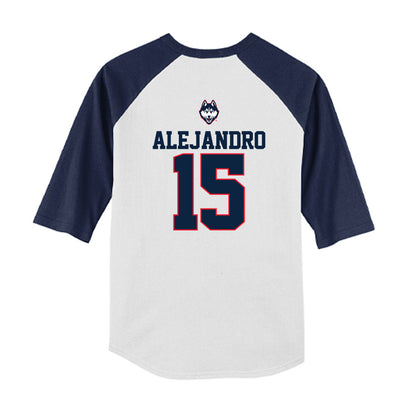 UConn - NCAA Baseball : Hector Alejandro - USA Raglan Youth Raglan T-Shirt-1