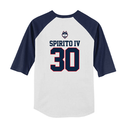 UConn - NCAA Baseball : Frank Spirito IV - USA Raglan Youth Raglan T-Shirt-1
