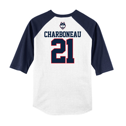 UConn - NCAA Baseball : Logan Charboneau - USA Raglan Raglan Shirt-1