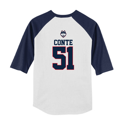 UConn - NCAA Baseball : Giovanni Conte - USA Raglan Youth Raglan T-Shirt-1
