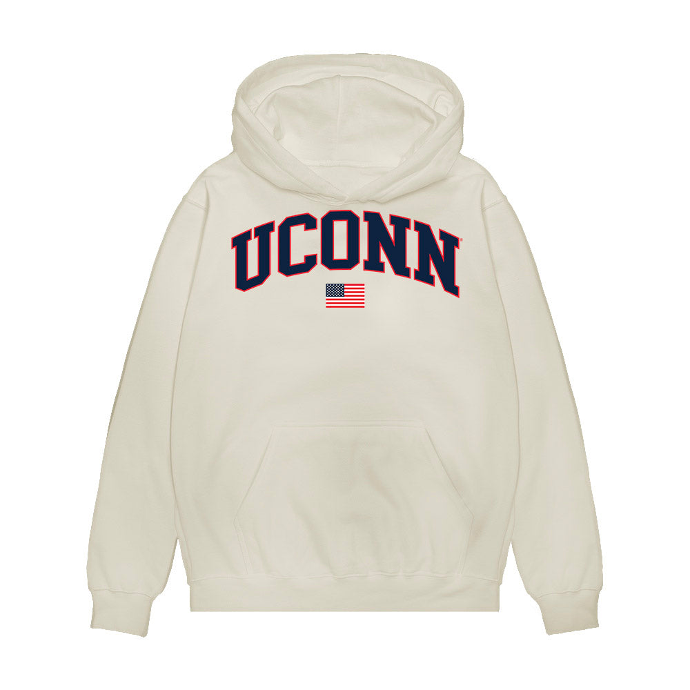 UConn - NCAA Baseball : Hector Alejandro - USA Raglan Premium Hooded Sweatshirt-0