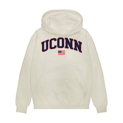 UConn - NCAA Baseball : Evan Hamberger - USA Raglan Premium Hooded Sweatshirt-0