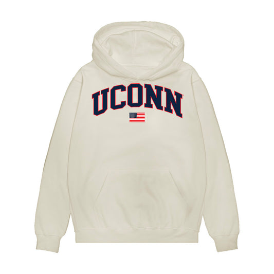 UConn - NCAA Baseball : Kyle Peters - USA Raglan Premium Hooded Sweatshirt-0