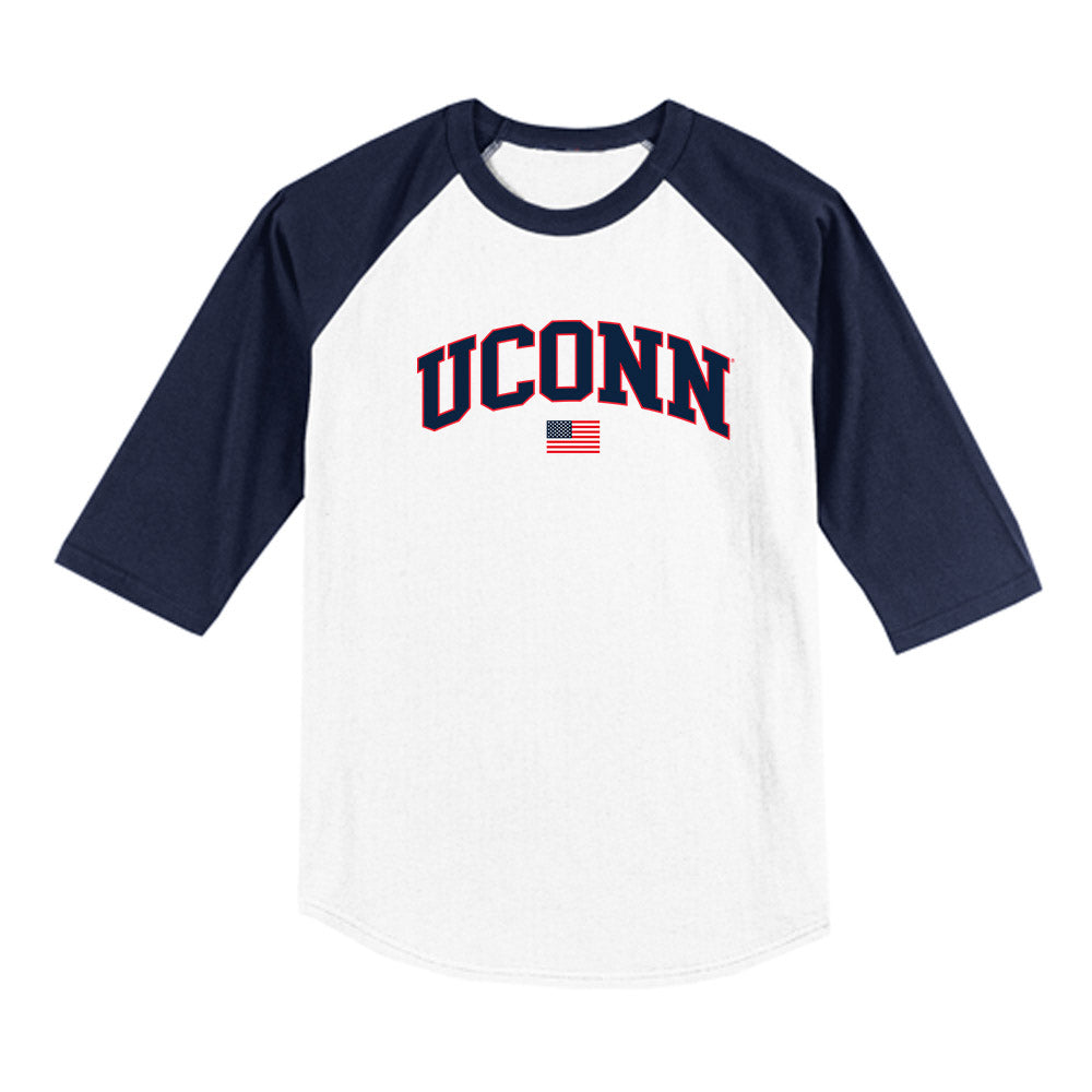 UConn - NCAA Baseball : Ian Cooke - USA Raglan Raglan Shirt-0