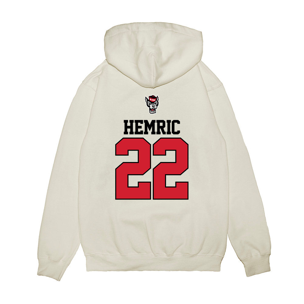 NC State - NCAA Baseball : Luke Hemric - USA Raglan Premium Hooded Sweatshirt-1