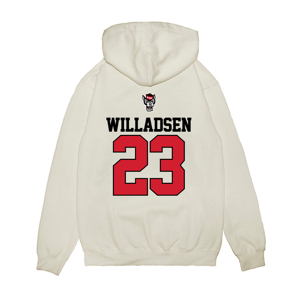 NC State - NCAA Baseball : Matt Willadsen - USA Raglan Premium Hooded Sweatshirt-1