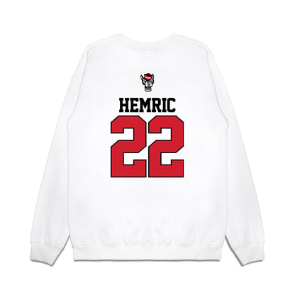 NC State - NCAA Baseball : Luke Hemric - USA Raglan Premium Crewneck Sweatshirt-1