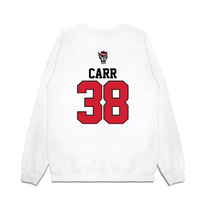 NC State - NCAA Baseball : Landon Carr - USA Raglan Premium Crewneck Sweatshirt-1
