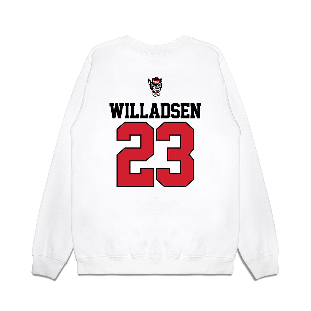 NC State - NCAA Baseball : Matt Willadsen - USA Raglan Premium Crewneck Sweatshirt-1