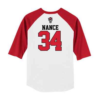 NC State - NCAA Baseball : Anderson Nance - USA Raglan Raglan Shirt-1