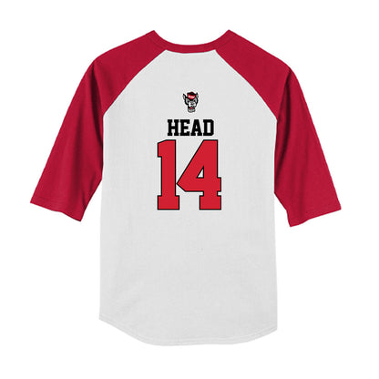 NC State - NCAA Baseball : Ty Head - USA Raglan Youth Raglan T-Shirt-1