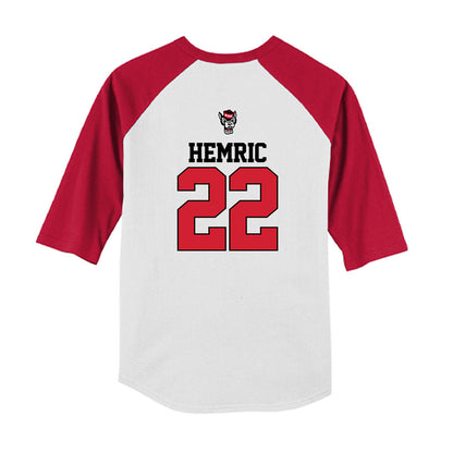 NC State - NCAA Baseball : Luke Hemric - USA Raglan Youth Raglan T-Shirt-1