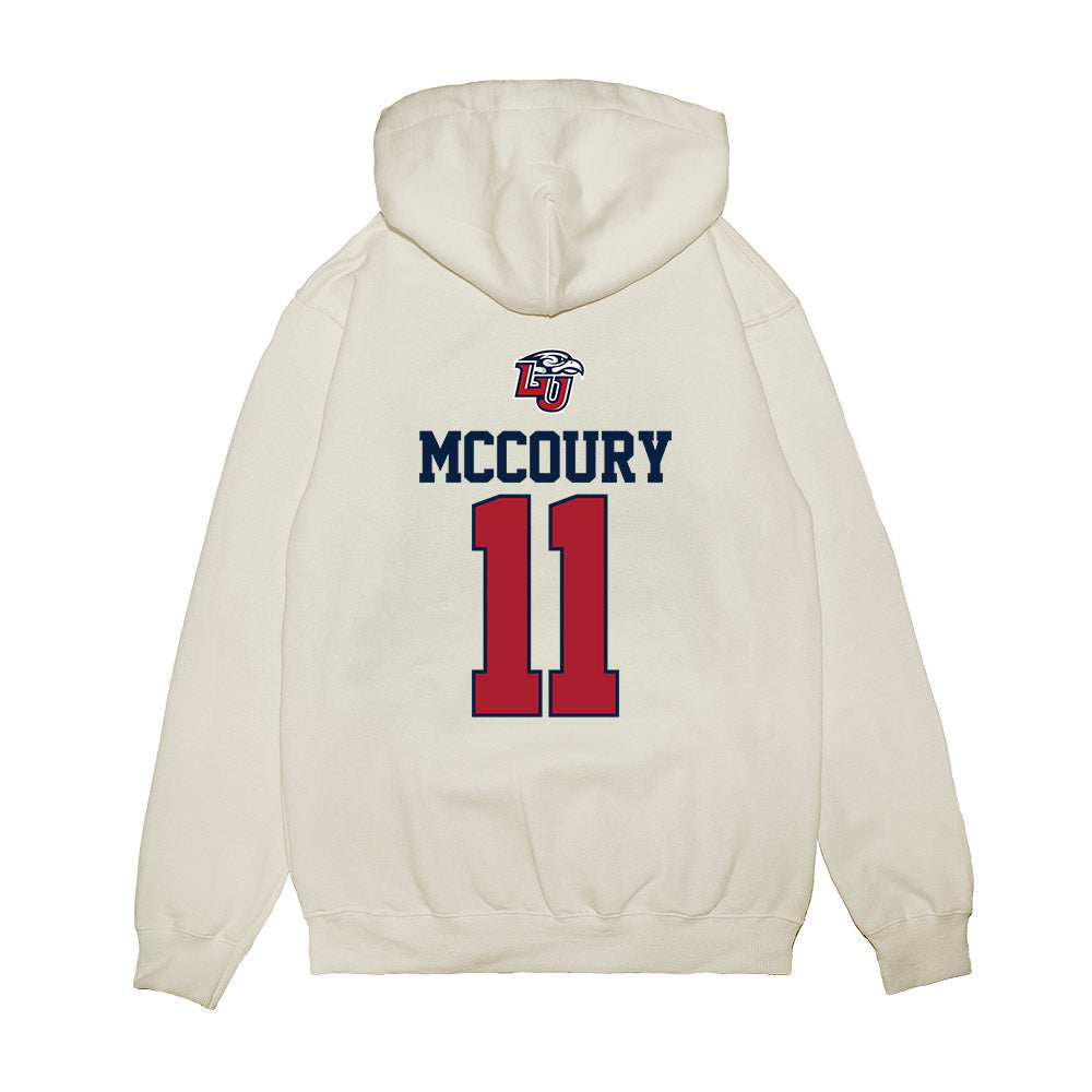 Liberty - NCAA Baseball : Xavier McCoury - USA Raglan Premium Hooded Sweatshirt-1