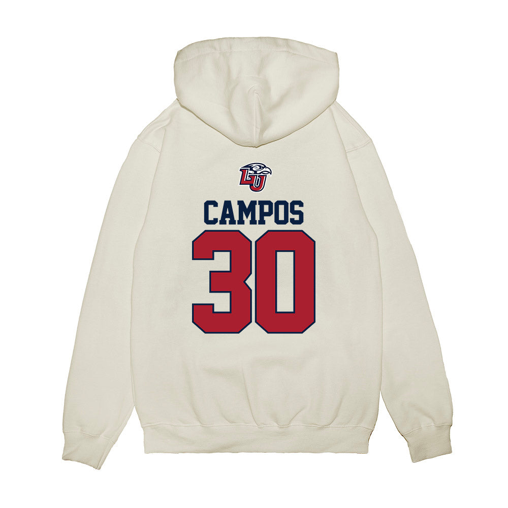 Liberty - NCAA Baseball : Joshua Campos - USA Raglan Premium Hooded Sweatshirt-1