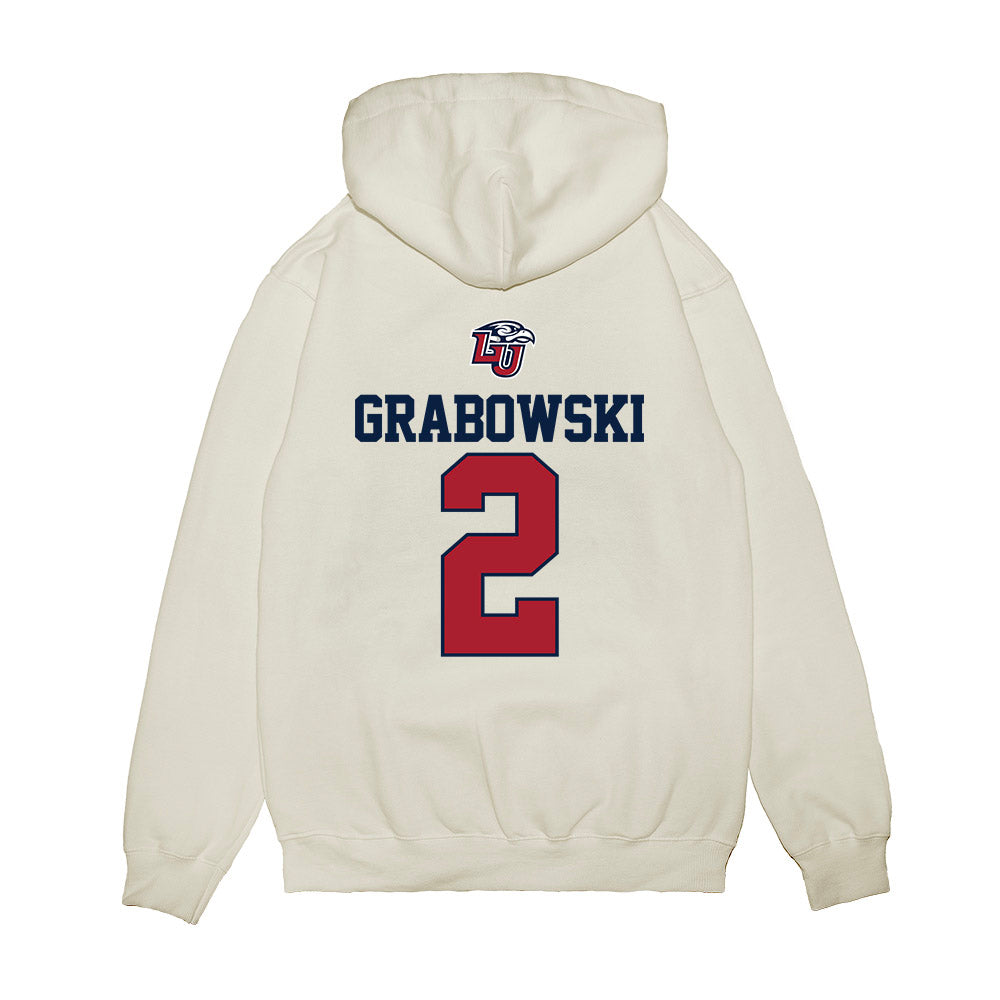 Liberty - NCAA Baseball : Dylan Grabowski - USA Raglan Premium Hooded Sweatshirt-1