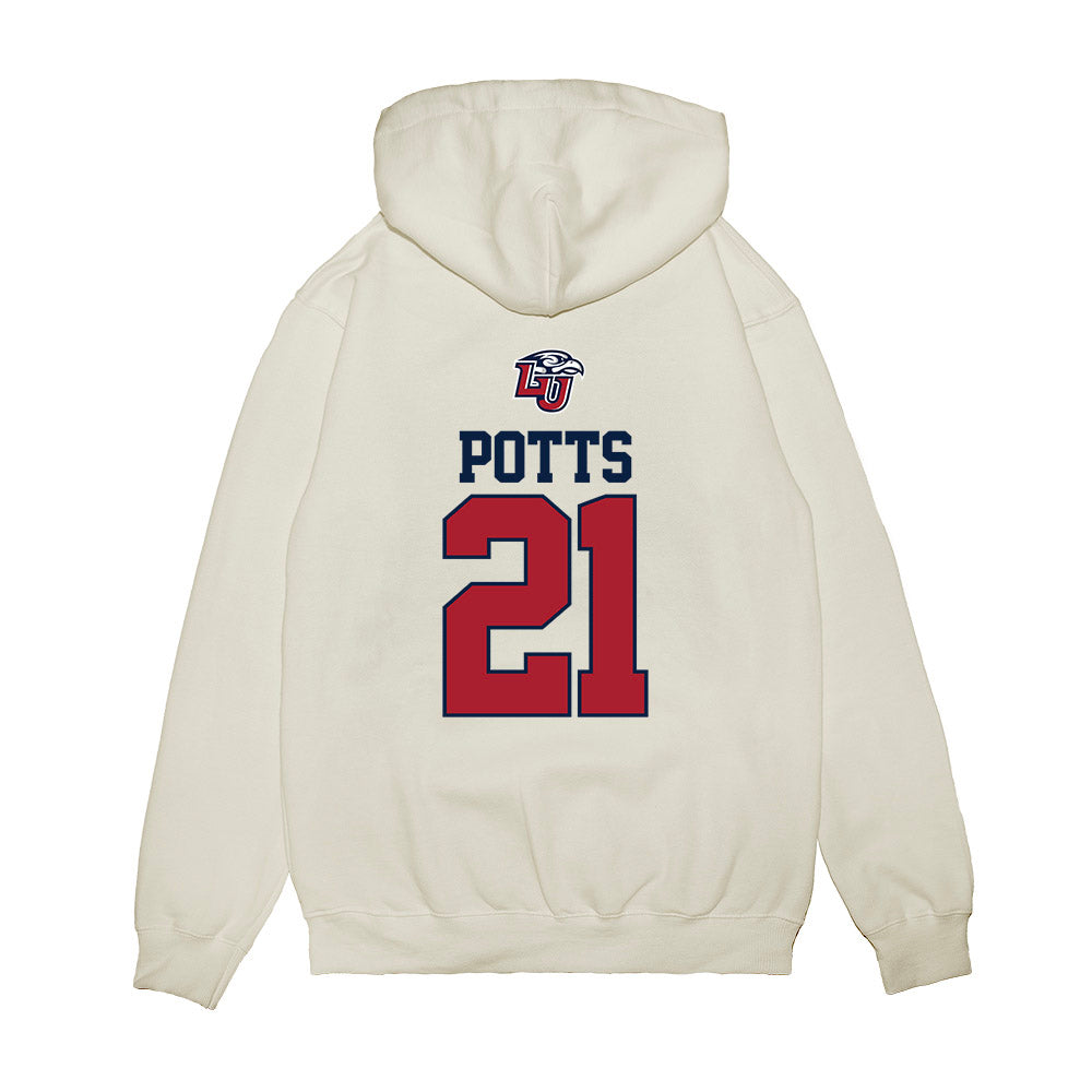 Liberty - NCAA Baseball : Jake Potts - USA Raglan Premium Hooded Sweatshirt-1