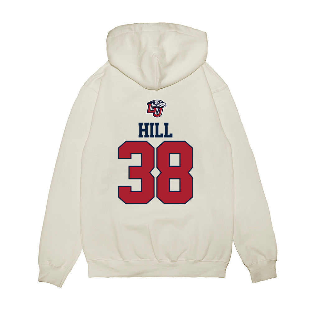 Liberty - NCAA Baseball : Brayden Hill - USA Raglan Premium Hooded Sweatshirt-1