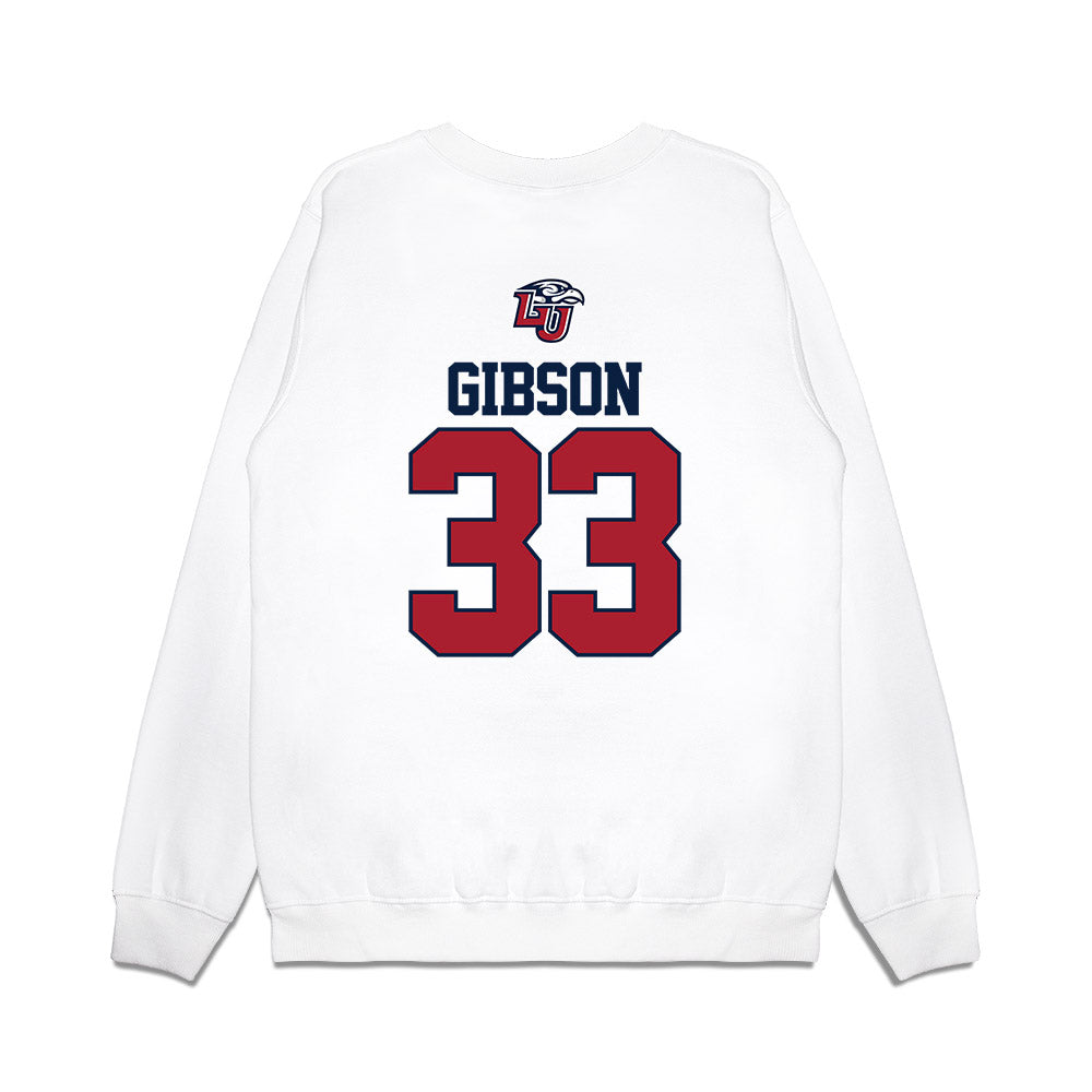 Liberty - NCAA Baseball : Michael Gibson - USA Raglan Premium Crewneck Sweatshirt-1