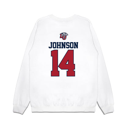Liberty - NCAA Baseball : Peter Johnson - USA Raglan Premium Crewneck Sweatshirt-1