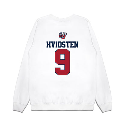 Liberty - NCAA Baseball : Kyle Hvidsten - USA Raglan Premium Crewneck Sweatshirt-1