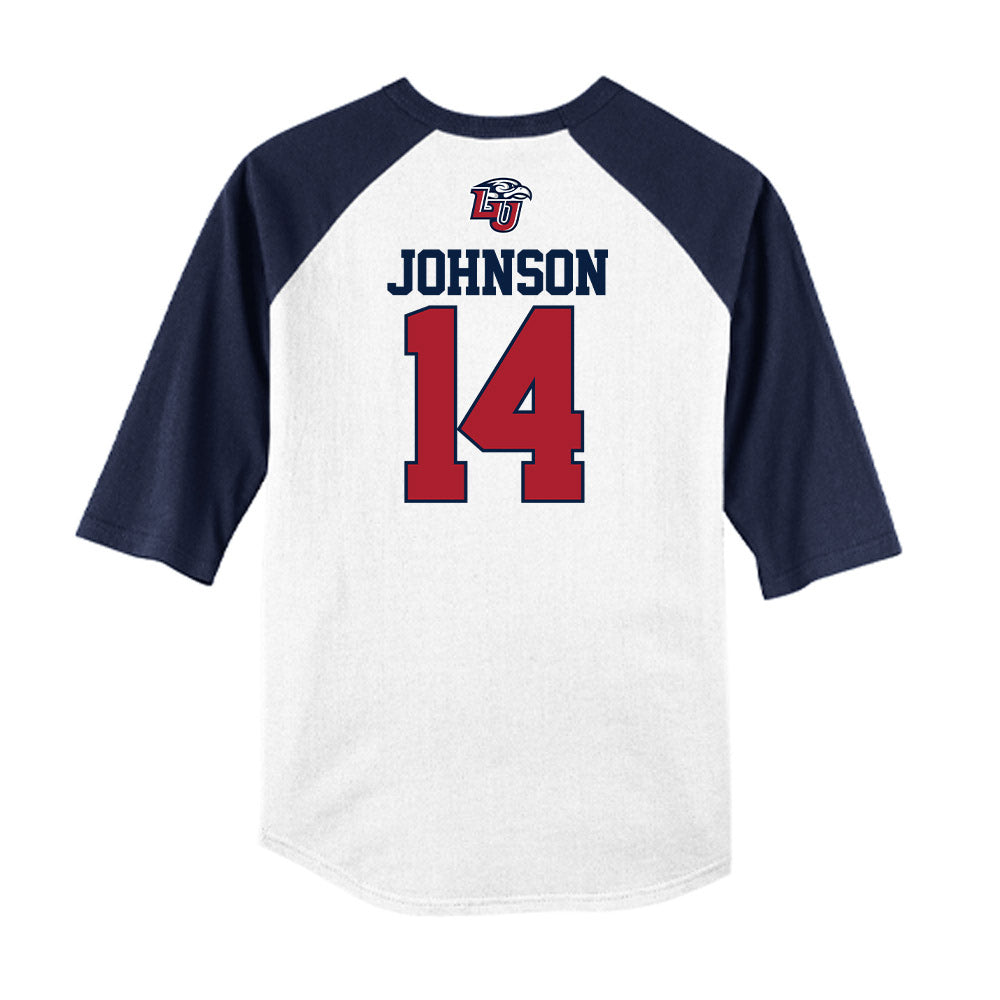 Liberty - NCAA Baseball : Peter Johnson - USA Raglan Raglan Shirt-1