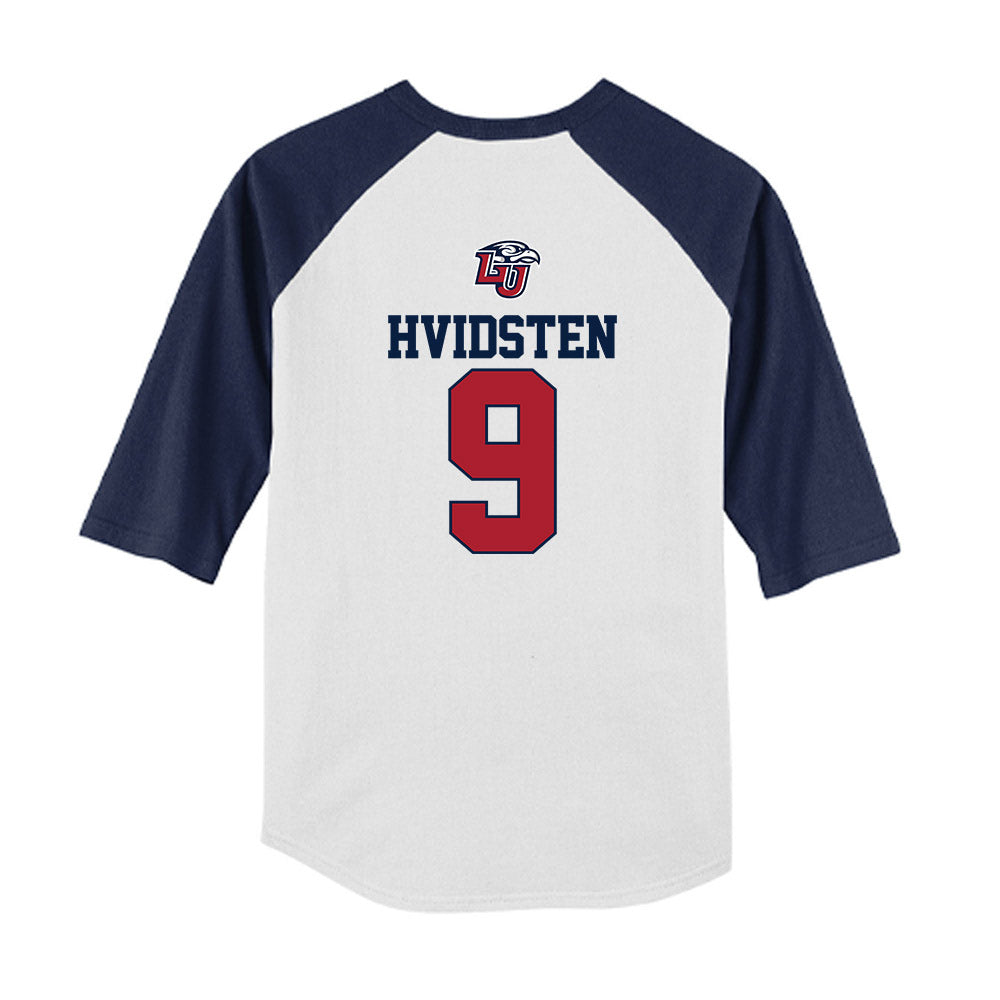 Liberty - NCAA Baseball : Kyle Hvidsten - USA Raglan Youth Raglan T-Shirt-1
