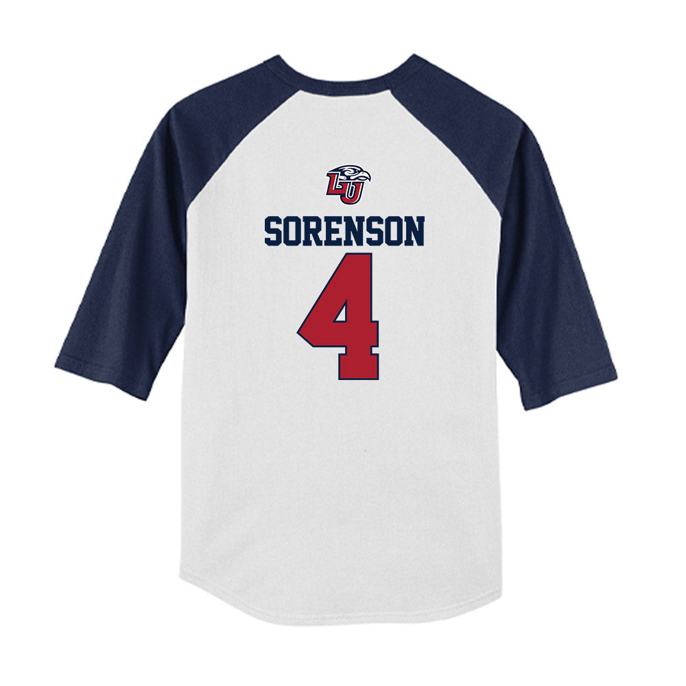Liberty - NCAA Baseball : Jaxon Sorenson - USA Raglan Youth Raglan T-Shirt-1