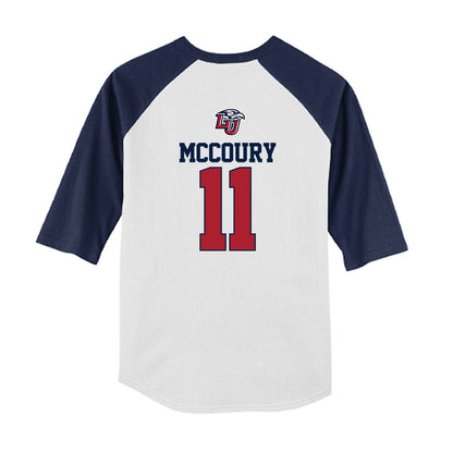 Liberty - NCAA Baseball : Xavier McCoury - USA Raglan Youth Raglan T-Shirt-1