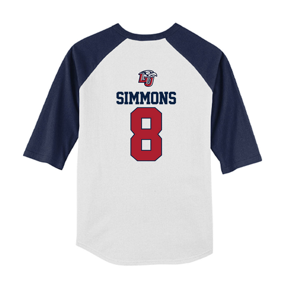 Liberty - NCAA Baseball : John Simmons - USA Raglan Youth Raglan T-Shirt-1