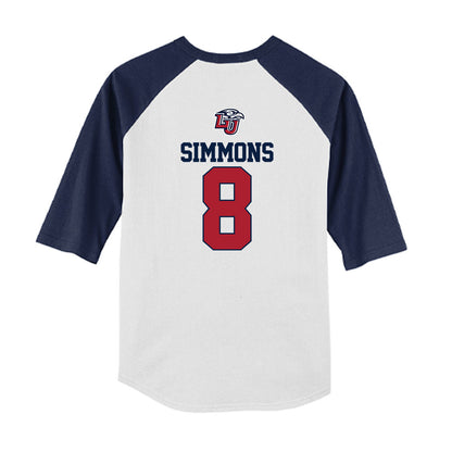 Liberty - NCAA Baseball : John Simmons - USA Raglan Youth Raglan T-Shirt-1